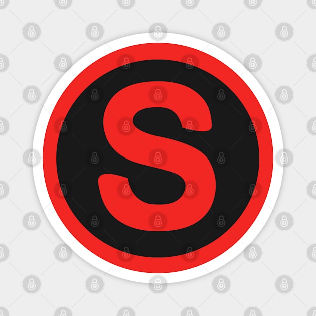 letter s red Magnet by persa